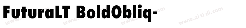 FuturaLT BoldObliq字体转换